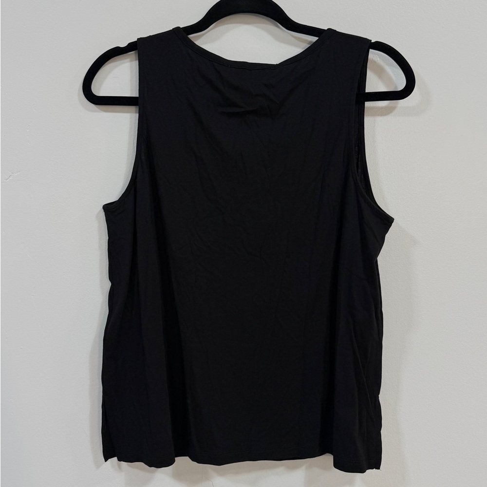 MICHAEL Michael Kors $78 NWT Black Sleeveless Shell with gold chain - Picture 2 of 6